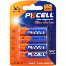 Батарейка AA PKCELL LR6-4B 4 шт Alkaline в блистере