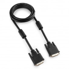 Кабель DVI single link 1.8м Cablexpert <CC-DVI-BK-6> экран, феррит.кольца,черный