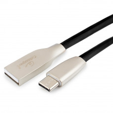 Кабель USB 2.0 A-->C, 1.8м Cablexpert <CC-G-USBC01Bk-1.8M>, серия Gold, черный
