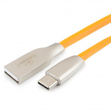 Кабель USB 2.0 A-->C,  1м Cablexpert <CC-G-USBC01O-1M>, серия Gold, оранжевый