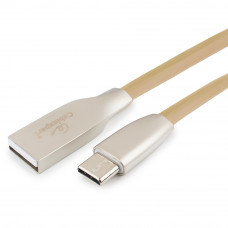 Кабель USB 2.0 A-->C,  1м Cablexpert <CC-G-USBC01Gd-1M>, серия Gold, золотой