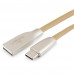 Кабель USB 2.0 A-->C,  1м Cablexpert <CC-G-USBC01Gd-1M>, серия Gold, золотой