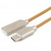Кабель USB 2.0 A-->C,  1м Cablexpert <CC-P-USBC02Gd-1M>, серия Platinum, золотой