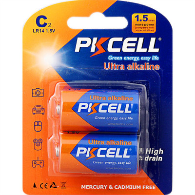 Батарейка C (R14P) PKCELL LR14-2B 2 шт в блистере