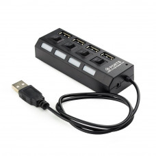 Концентратор USB 2.0 4 порта, Gembird <UHB-U2P4-02> питание