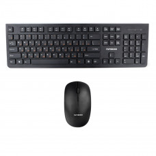 Клавиатура+мышь Гарнизон GKS-130, 2.4ГГц, черный, 104 кл., доп. ф-ии м/медиа, 1600 DPI