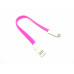 Переходник USB 2.0 A(m) --> microUSB(m) 20сm Espada <41644> магнитный, плоский (розовый)
