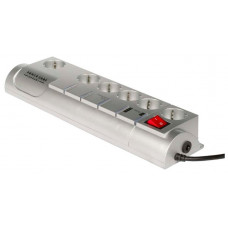 Сетевой фильтр PowerCube Garant 1.8м 5+1 <SIS-2> телефонная защита, серебро