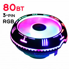 Кулер для процессора QiuZhi QZ510-RGB 3-pin 80Вт RGB подсветка