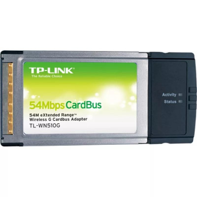 Адаптер TP-Link <TL-WN510G> 54M Wireless CardBus Adapter, Atheros chipset, 802.11g/b
