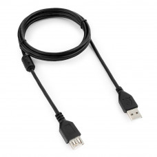 Кабель USB 2.0 удлинитель A,  1.8м проф. <CCF-USB2-AMAF-6> феррит.кольц., позол.конт., черный