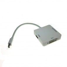 Переходник miniDisplayPort(m) ---> DVI/HDMI/DisplayPort (f) Espada <EMDPM-3in1DPF20> 20 см  <38276>