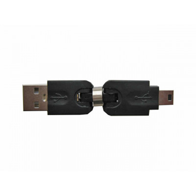 Переходник USB 2.0 A(m) --> miniUSB(m) Espada <EUSB2fmnUSBm360> <37670> поворотный 360°/ 360°
