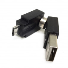Переходник USB 2.0 A(m) --> microUSB(m) Espada <EUSBAMmcBm360><37672> поворотный 360°/ 360°