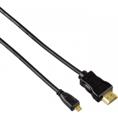 Кабель HDMI ==> microHDMI 1.4 2м, (A=>D), Hama <H-78470>, позолоченные контакты, черный