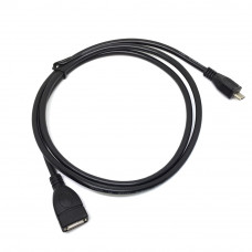 Кабель USB 2.0 A (F)-->microB 5P 1м OTG <37664>