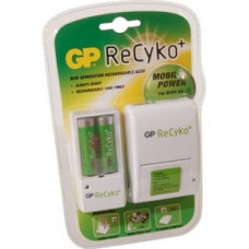 Зарядное уст-во GP <GPAR07GS210-C2> RECyko+ (NiMh, AA) +2шт аккум.+мобильный БП+USB адаптер+6 п