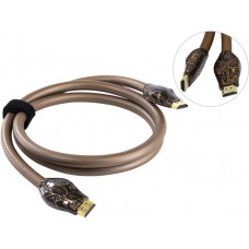 Кабель HDMI ==> HDMI 1.4 (19M/19M)  1.22м VCOM <CG576G-1.22 Round Goldenr> змея