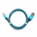 Кабель USB 2.0 A-->microB 5P  1м Cablexpert <CC-mUSB2bl1m> оплетка, алюминиевые разъемы, синий