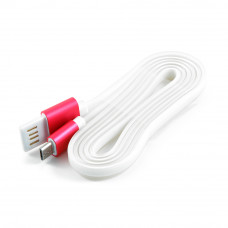 Кабель USB 2.0 A-->microB 5P  1м Cablexpert <CC-mUSBr1m> силикон., розовый металлик