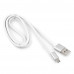 Кабель USB 2.0 A-->microB 5P  1м Cablexpert <CC-S-mUSB01W-1M> серия Silver, белый, блистер