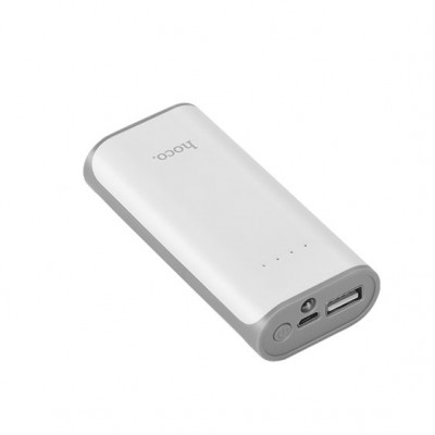 Мобильный аккумулятор Hoco B21-5200, 5200мА/ч,USB, 1A, белый