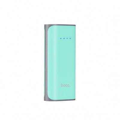 Мобильный аккумулятор Hoco B21-5200, 5200мА/ч,USB, 1A, циан