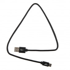 Кабель USB 2.0 A-->C,  0.5м Cablexpert <CC-S-USBC01Bk-0.5M>, серия Silver, черный