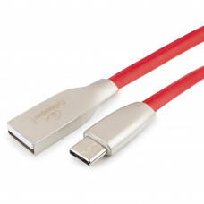 Кабель USB 2.0 A-->C, 3м Cablexpert <CC-G-USBC01R-3M>, серия Gold, красный