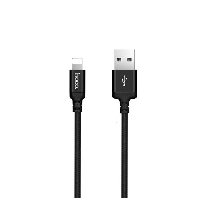 Кабель USB 2.0 A(m) --> Lightning  1м hoco X14, черный