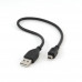 Кабель USB 2.0 A-->miniB 5P  0.3м Cablexpert <CCP-USB2-AM5P-1> проф.