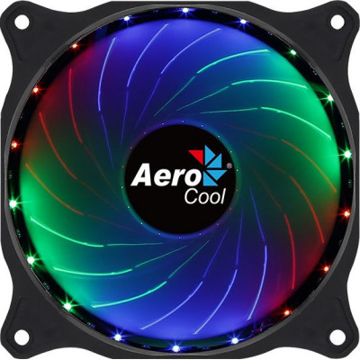 Вентилятор в корпус 120*120*25 Aerocool Cosmo 12 ,  4-pin(Molex)24dB 160gr LED