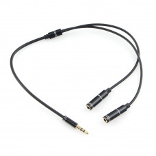 Кабель Audio MiniJack(m) - 2*MiniJack(f) 0.2м Cablexpert <CCAB-02-35MY-0.2MB> черный