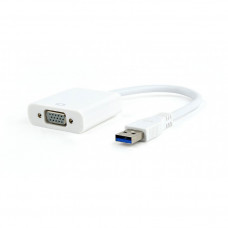 Конвертер USB 3.0 --> VGA Cablexpert <AB-U3M-VGAF-01-W>, белый
