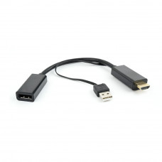 Конвертер HDMI(m) --> DisplayPort(USBxHD20f) Cablexpert <DSC-HDMI-DP> черный