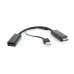 Конвертер HDMI(m) --> DisplayPort(USBxHD20f) Cablexpert <DSC-HDMI-DP> черный