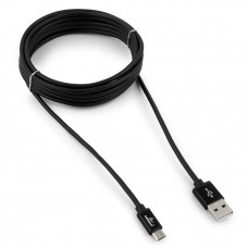 Кабель USB 2.0 A-->microB 5P 3м Cablexpert <CC-S-mUSB01Bk-3M> черный