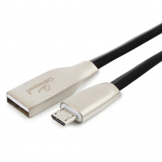 Кабель USB 2.0 A-->microB 5P 1м Cablexpert <CC-G-mUSB01Bk-1M> серия Gold, черный