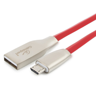 Кабель USB 2.0 A-->microB 5P 1.8м Cablexpert <CC-G-mUSB01R-1.8M> серия Gold, красный