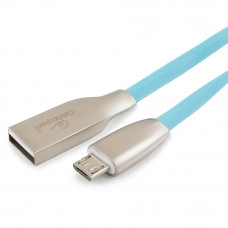 Кабель USB 2.0 A-->microB 5P 1м Cablexpert <CC-G-mUSB01Bl-1M> серия Gold, синий
