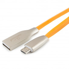 Кабель USB 2.0 A-->microB 5P 1м Cablexpert <CC-G-mUSB01O-1M> серия Gold, оранжевый