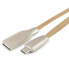 Кабель USB 2.0 A-->microB 5P 1м Cablexpert <CC-G-mUSB01Gd-1M> серия Gold, золотой