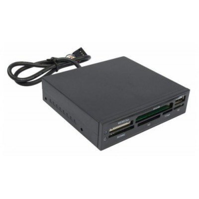 Card Reader Int. PowerCool CR-01, two LED With T-Flash slot, черный