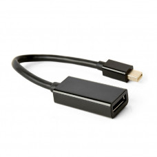 Переходник miniDisplayPort(M) --> DisplayPort(F) Cablexpert A-mDPM-DPF4K-01, 20M/20F, 4K, длина 16см