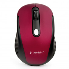 Мышь Gembird MUSW-420-1, 2.4ГГц, красный, 4кн, 1600DPI, блистер