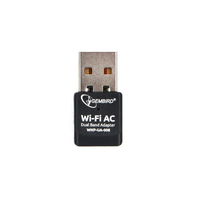 Адаптер Gembird <WNP-UA-008> 600 Мбит, USB, 802.11b/g/n/ac/а