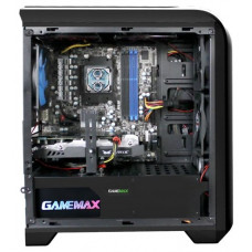 Корпус GameMax H601 BR без БП (Midi Tower, ATX, Black+Red, Blue Led)