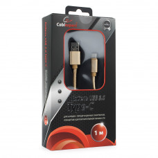 Кабель USB 3.0 A-->C,  1м Cablexpert <CC-P-USBC03Gd-1M>, серия Platinum, золотой