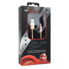 Кабель USB 3.0 A-->C, 1.8м Cablexpert <CC-P-USBC03Gd-1.8M>, серия Platinum, золотой