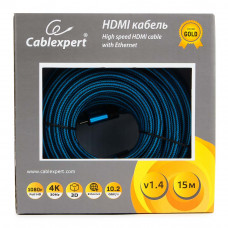 Кабель HDMI ==> HDMI 1.4 (19M/19M) 15м Cablexpert <CC-G-HDMI01-15M> синий
